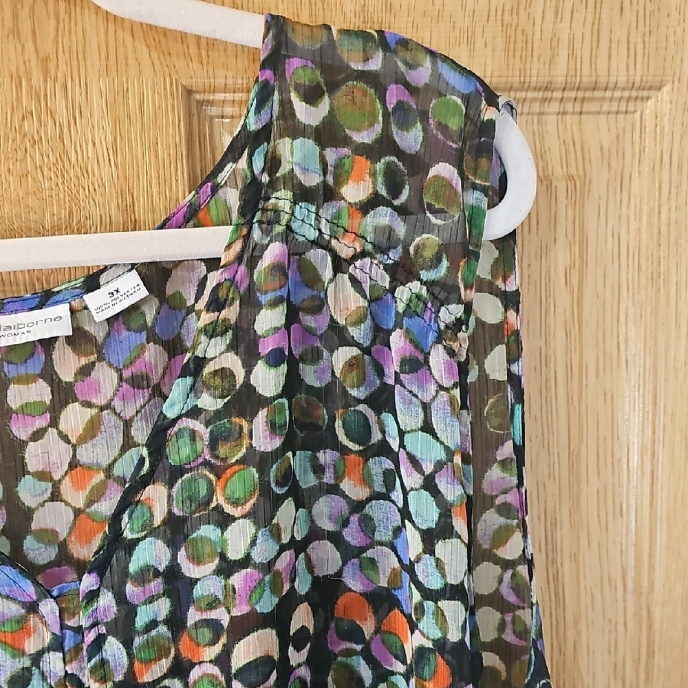 Liz Claiborne Colorful Patterned Blouse - Picture 4 of 9